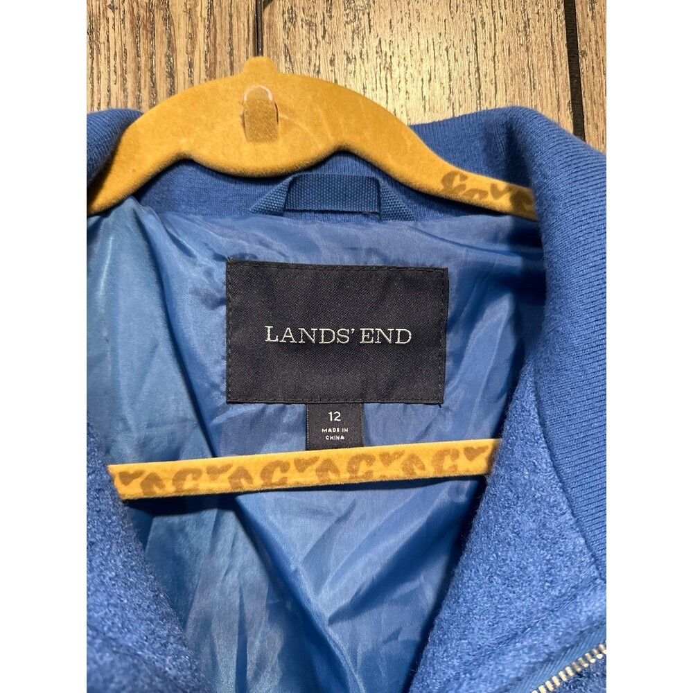 Lands End Wool Blend Zippered Coat - Picture 2 of 4
